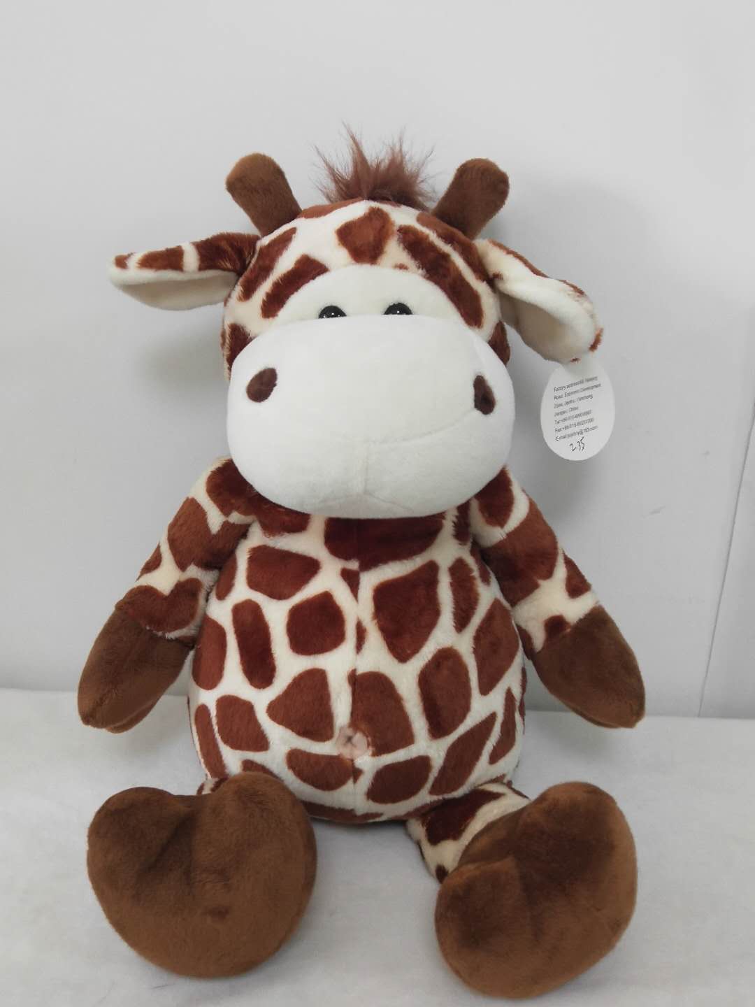 Brown sitting giraffe