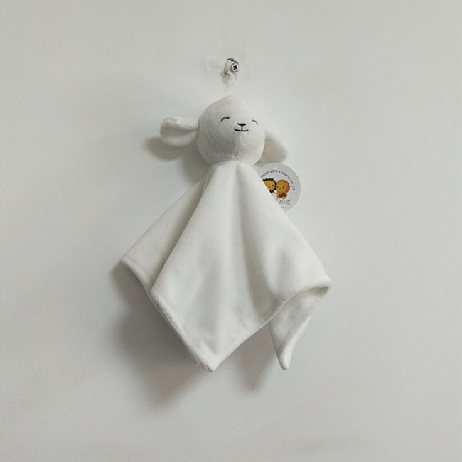 小羊白色安抚巾